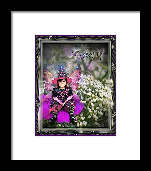  Framed Print featuring the digital art Zoey by Susan Kinney