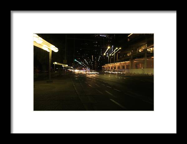 Tel Aviv Framed Print featuring the photograph Zooming Tel Aviv Road. by Shlomo Zangilevitch