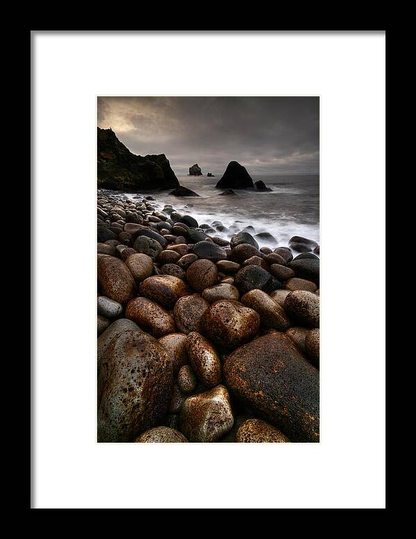 Landscape Framed Print featuring the photograph ... Stones by Raymond Hoffmann