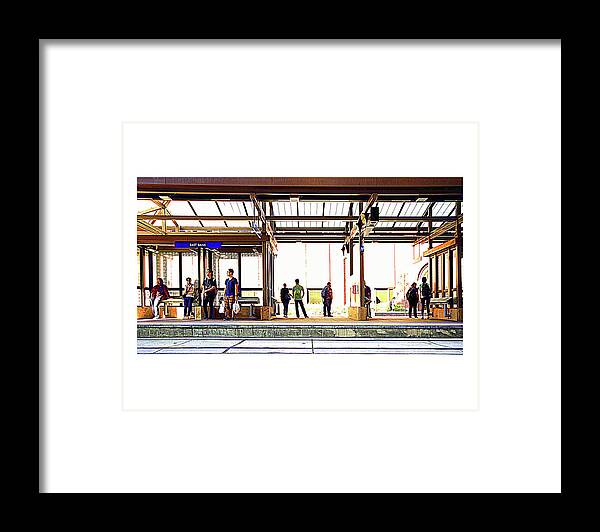 Light Rail Framed Print featuring the photograph 038 - Green Line by David Ralph Johnson