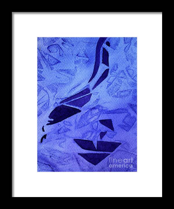 Paintings Framed Print featuring the painting 08 Purple Abstract 1 by Kathy Braud