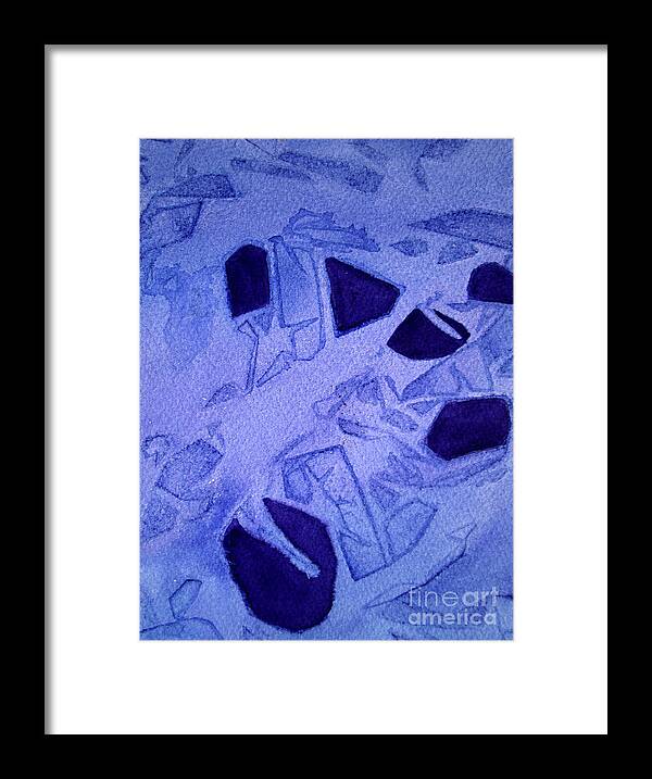 Paintings Framed Print featuring the painting 09 Purple Abstract 2 by Kathy Braud