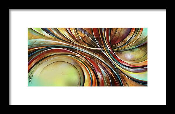Abstract Framed Print featuring the painting ' Ascension' by Michael Lang