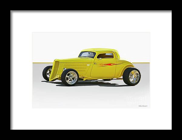 1934 Ford Coupe Framed Print featuring the photograph 1934 Ford 'Stylized' Coupe by Dave Koontz