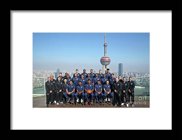 Minnesota Timberwolves Framed Print featuring the photograph 2017 Nba Global Games - China by David Sherman