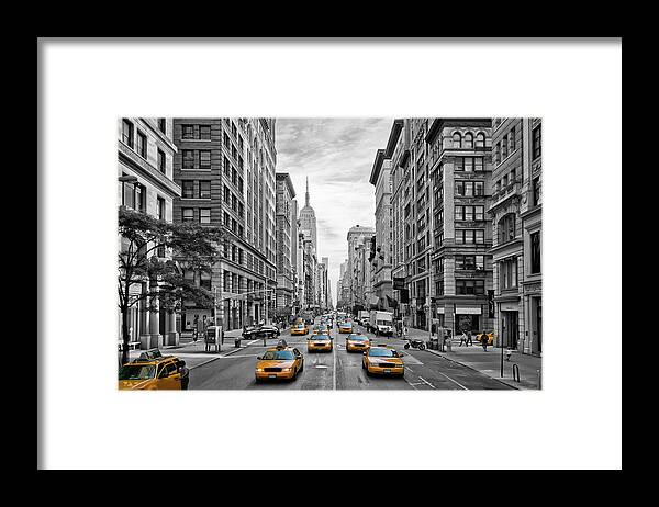 #faatoppicks Framed Print featuring the photograph 5th Avenue NYC Traffic #3 by Melanie Viola