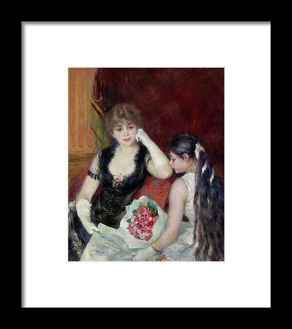 Pierre-auguste Renoir Framed Print featuring the painting A Box at the Theater, At the Concert, 1880 #1 by Pierre-Auguste Renoir