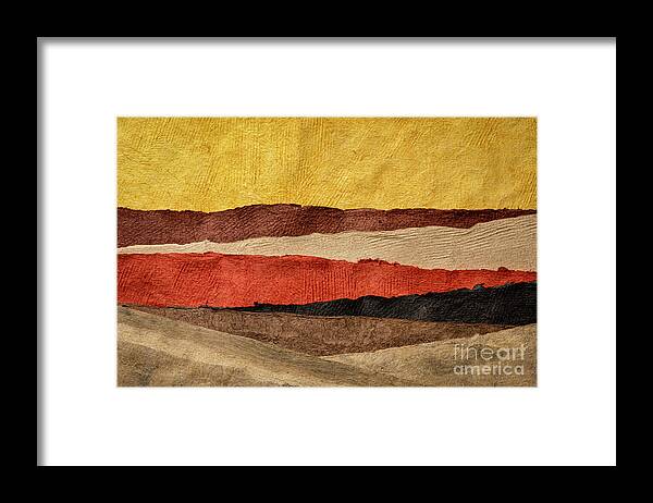 Huun Paper Framed Print featuring the photograph Abstract Landscape In Earth Tones #1 by Marek Uliasz
