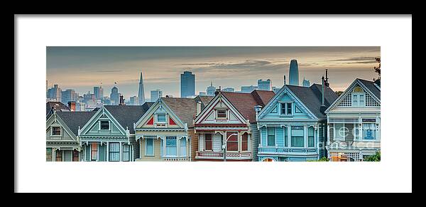 San Francisco Framed Print featuring the photograph Alamo Square And Painted Ladies #1 by Spondylolithesis