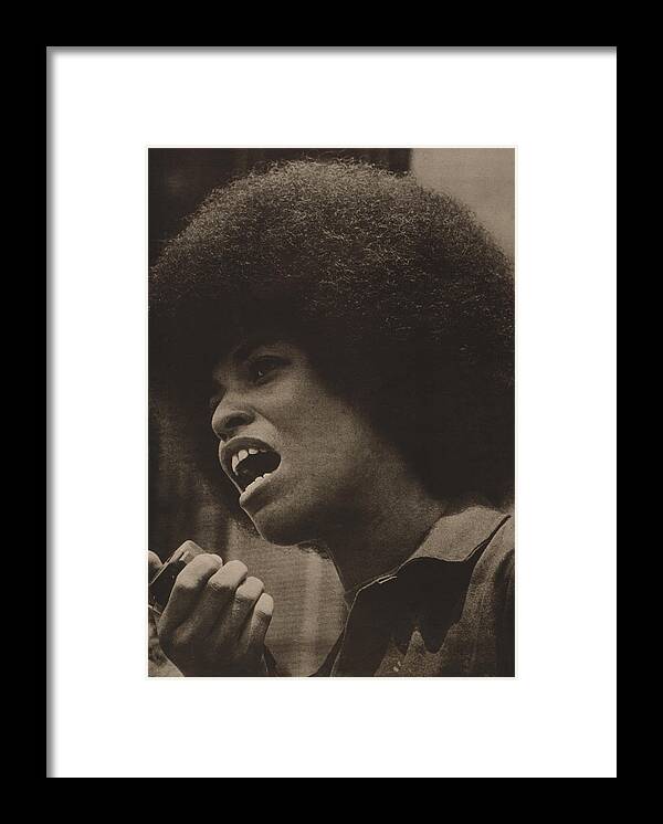 20th Century Framed Print featuring the photograph Angela Davis, American Political #1 by Science Source