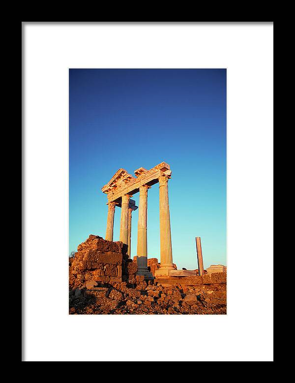 Ancient History Framed Print featuring the photograph Apollo Temple #1 by Barcin