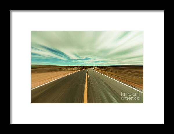 Arizona Framed Print featuring the photograph Arizona Desert Highway by Raul Rodriguez