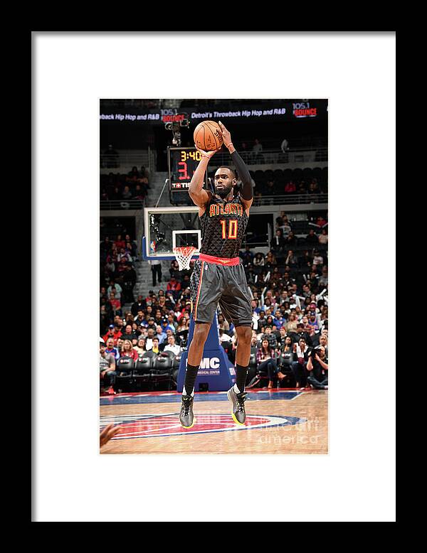Tim Hardaway Jr Framed Print featuring the photograph Atlanta Hawks V Detroit Pistons by Chris Schwegler