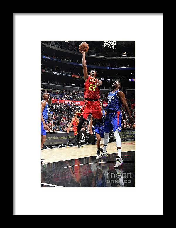 Cam Reddish Framed Print featuring the photograph Atlanta Hawks V La Clippers by Andrew D. Bernstein