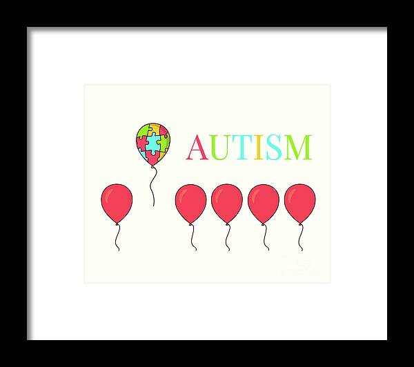 Autism Framed Print featuring the photograph Autism Awareness Balloon #1 by Art4stock/science Photo Library