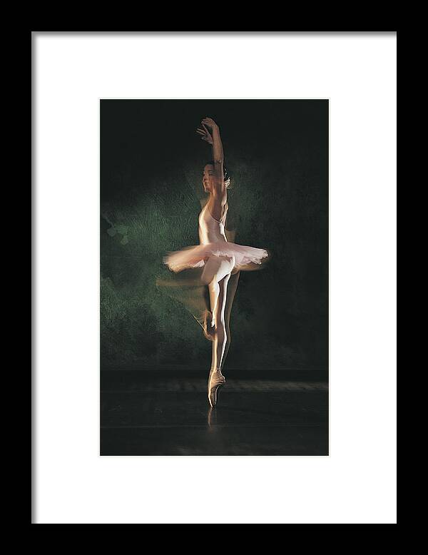 Ballet Dancer Framed Print featuring the photograph Ballerina #1 by Comstock