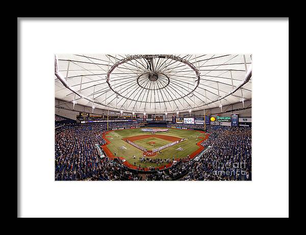 American League Baseball Framed Print featuring the photograph Baltimore Orioles V Tampa Bay Rays by J. Meric