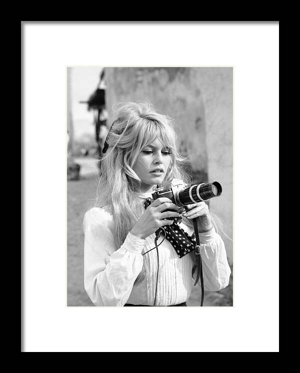 Camera - Photographic Equipment Framed Print featuring the photograph Bardot During 'Viva Maria' Shoot #1 by Ralph Crane