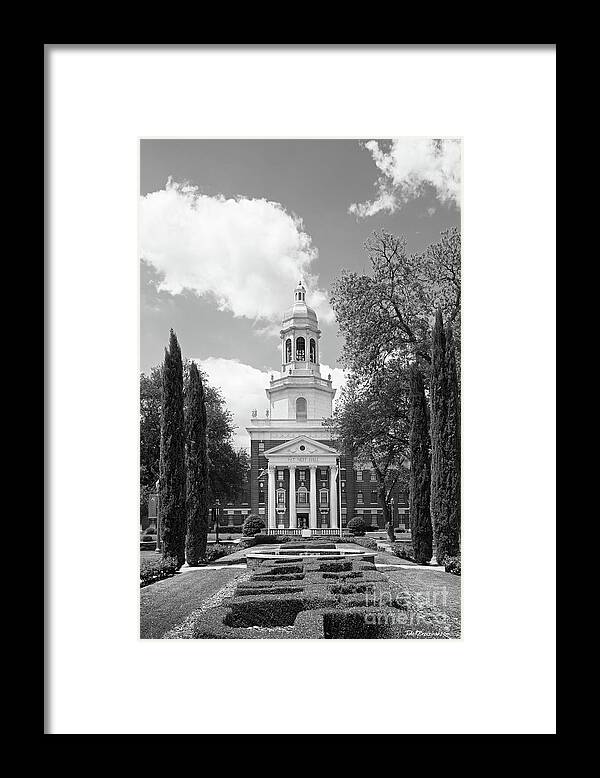 Baylor University Framed Print featuring the photograph Baylor University Pat Neff Hall by University Icons