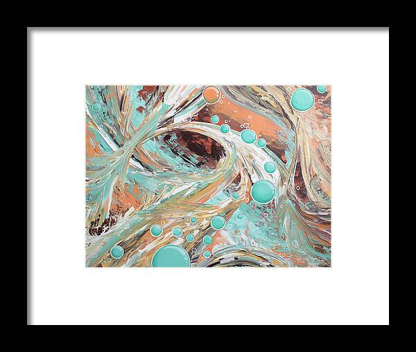 Abstract Framed Print featuring the painting Beach Glass #2 by William Love