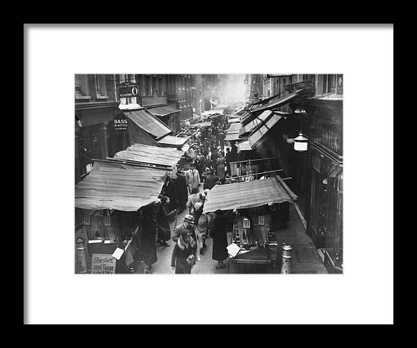 Crowd Framed Print featuring the photograph Berwick Street #1 by Fox Photos