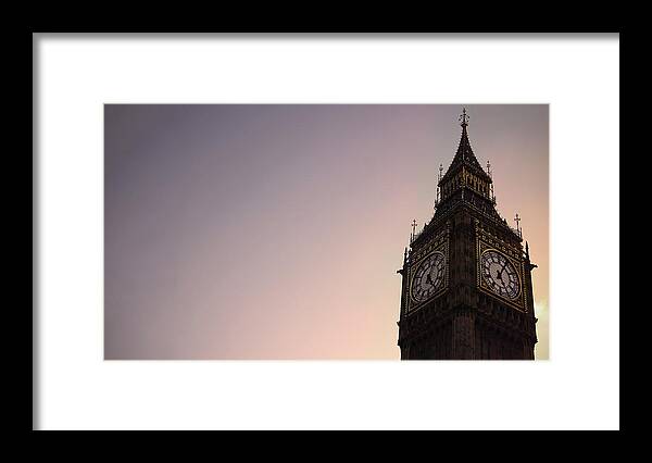 Clock Tower Framed Print featuring the photograph Big Ben Clock Tower #1 by Sherif A. Wagih (s.wagih@hotmail.com)