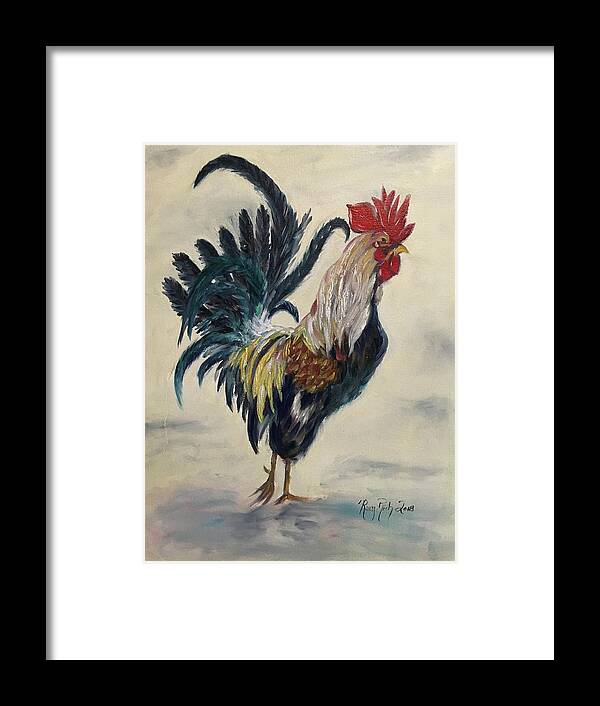 Rooster Framed Print featuring the painting Boss by Roxy Rich