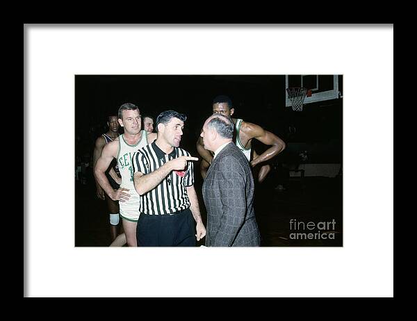 Nba Pro Basketball Framed Print featuring the photograph Boston Celtics Red Auerbach by Dick Raphael