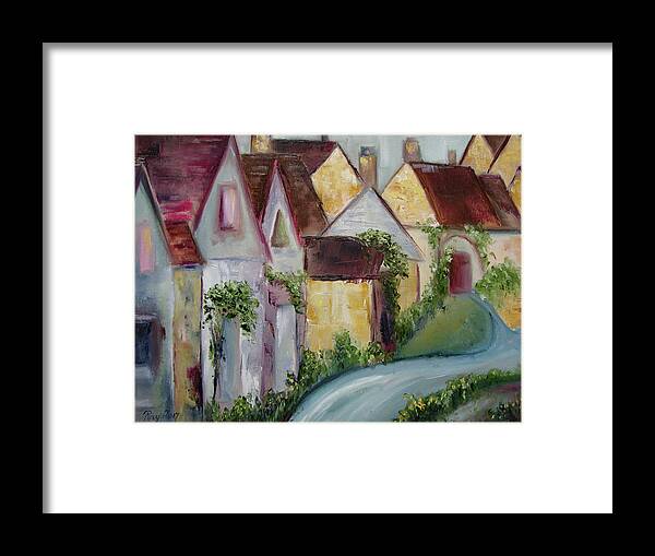 Bourton On The Water Framed Print featuring the painting Bourton on the Water by Roxy Rich