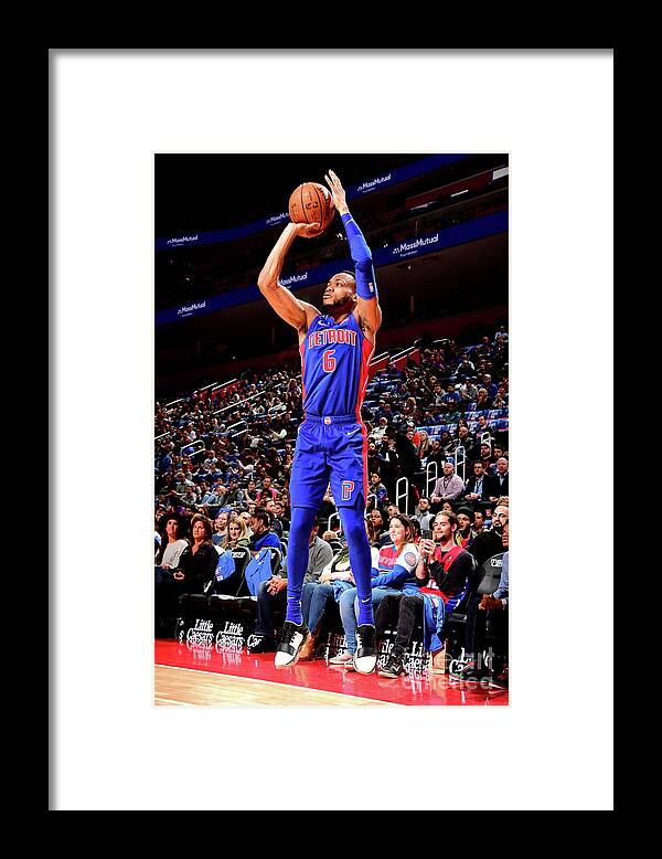 Nba Pro Basketball Framed Print featuring the photograph Brooklyn Nets V Detroit Pistons by Chris Schwegler