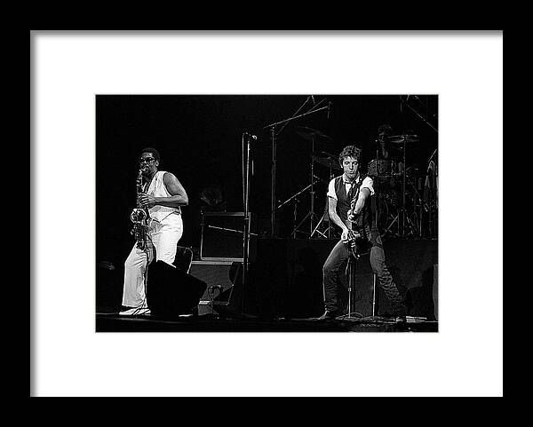 People Framed Print featuring the photograph Bruce Springsteen & The E Street Band #1 by Rick Diamond