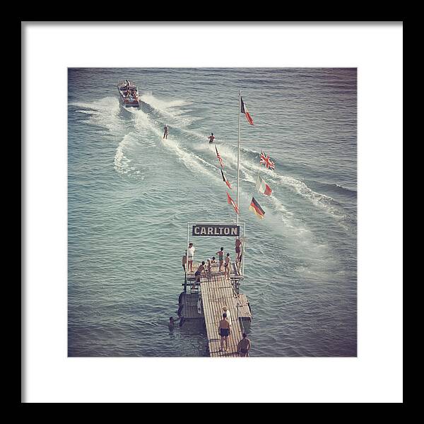People Framed Print featuring the photograph Cannes Watersports #1 by Slim Aarons