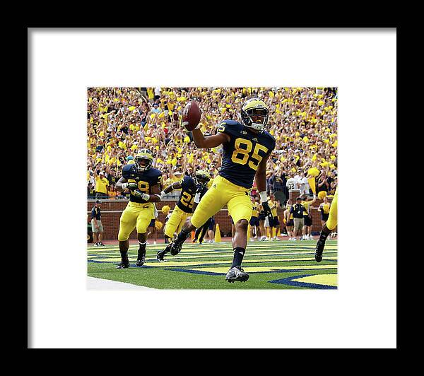 Michigan Stadium Framed Print featuring the photograph Central Michigan V Michigan #1 by Gregory Shamus