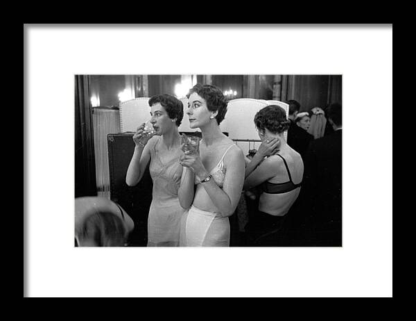 1950-1959 Framed Print featuring the photograph Champagne Break #1 by Kurt Hutton