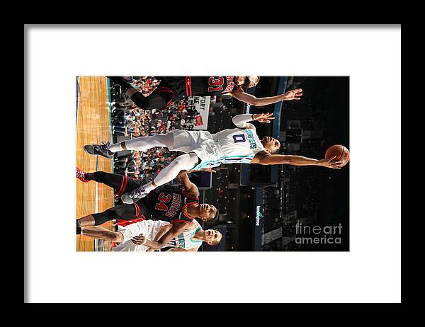 Chicago Bulls Framed Print featuring the photograph Chicago Bulls V Charlotte Hornets by Kent Smith