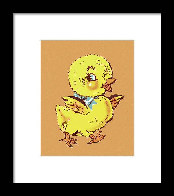 Animal Framed Print featuring the drawing Chick #1 by CSA Images