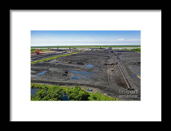Davant Framed Print featuring the photograph Coal And Coke Shipping Terminal by Jim West/science Photo Library