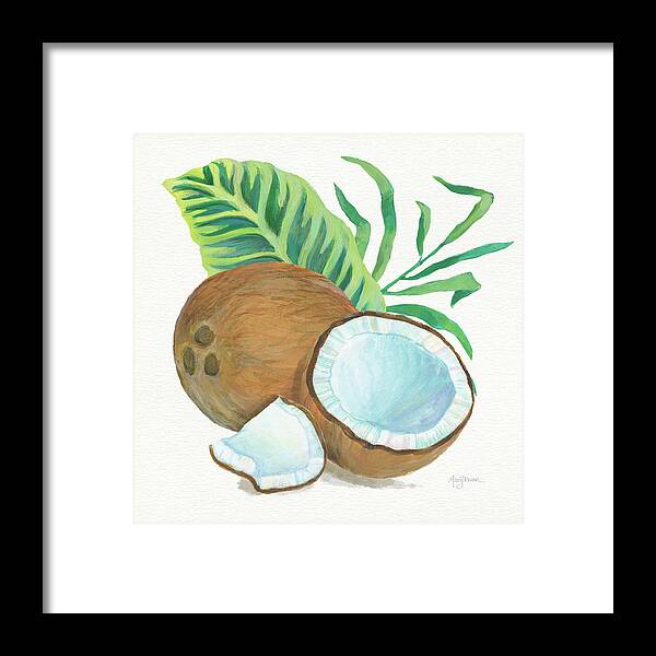 Brown Framed Print featuring the painting Coconut Palm II #1 by Mary Urban
