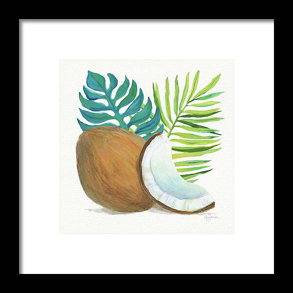 Brown Framed Print featuring the painting Coconut Palm Iv #1 by Mary Urban