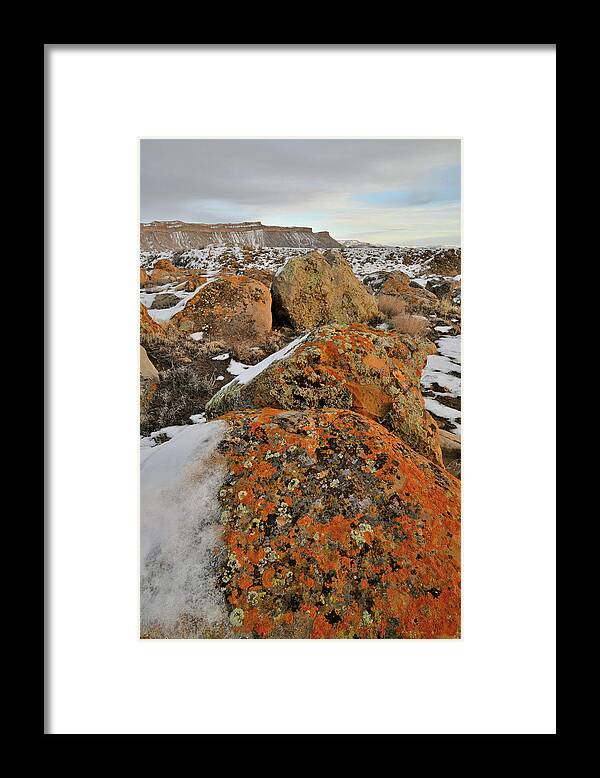 Book Cliffs Framed Print featuring the photograph Colorful Boulders of the Book Cliffs #1 by Ray Mathis