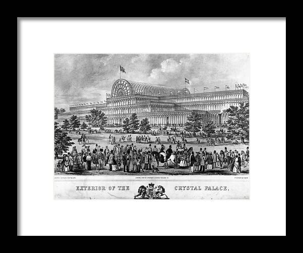Crowd Framed Print featuring the digital art Crystal Palace #1 by Hulton Archive