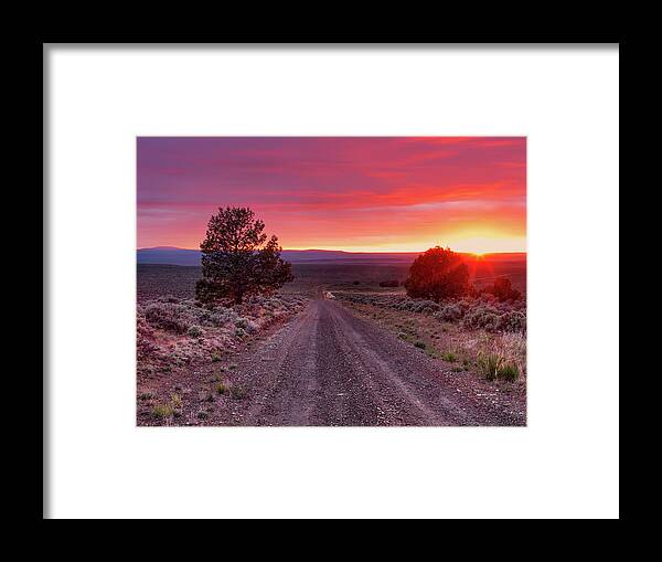 Beautiful Framed Print featuring the photograph Desert Road 4 #1 by Leland D Howard