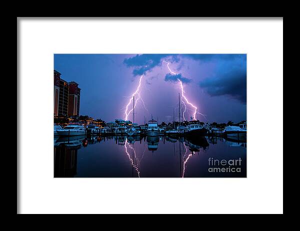 Lightning Framed Print featuring the photograph Elegance #1 by Quinn Sedam