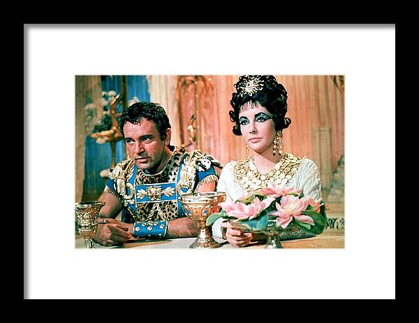 Cleopatra Framed Print featuring the photograph Elizabeth Taylor On The Film Set Of #1 by Api