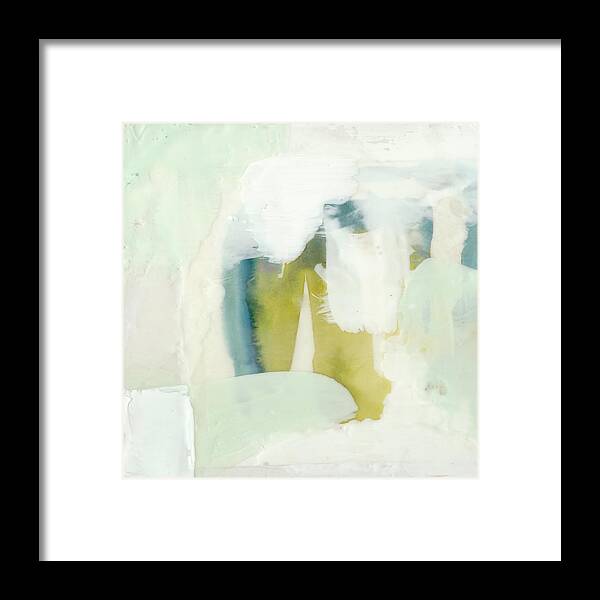 Abstract Framed Print featuring the painting Encaustic Window I #1 by Jennifer Goldberger