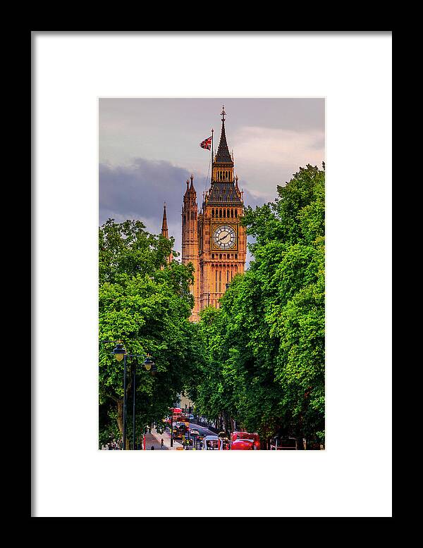 Estock Framed Print featuring the digital art England, London, Great Britain, City Of Westminster, Palace Of Westminster, Houses Of Parliament, Big Ben, #1 by Alessandro Saffo