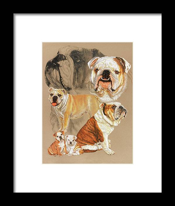 English Bulldog Framed Print featuring the painting English Bulldog #1 by Barbara Keith