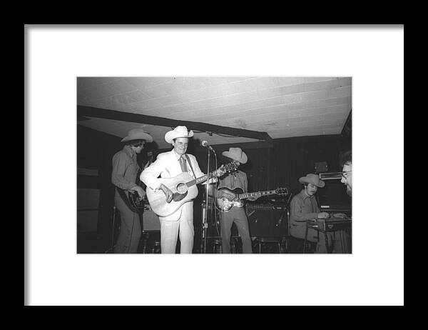 Performance Framed Print featuring the photograph Ernest Tubb At The Palomino by Michael Ochs Archives