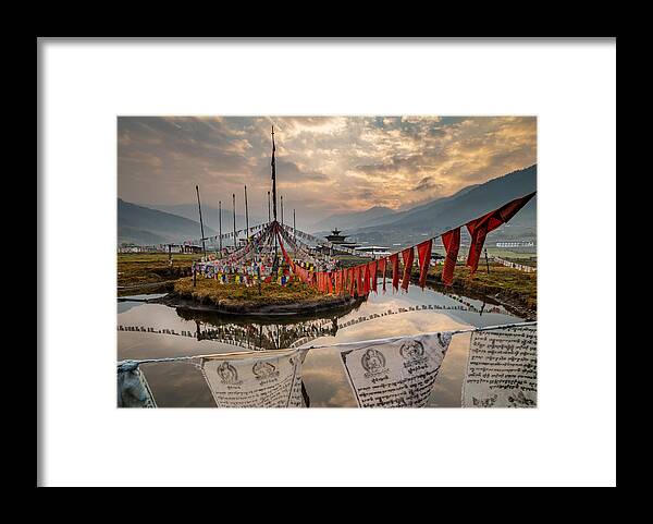 Bhutan Framed Print featuring the photograph Essence Of Central Bhutan: A Breathtaking View #1 by Rudy Mareel