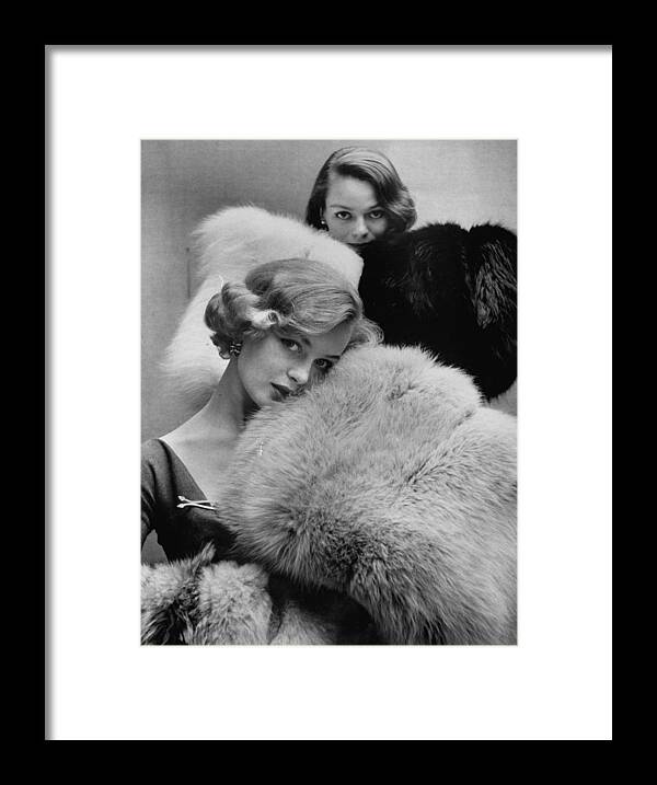 Lifeown Framed Print featuring the photograph Fashion Furs #1 by Gordon Parks